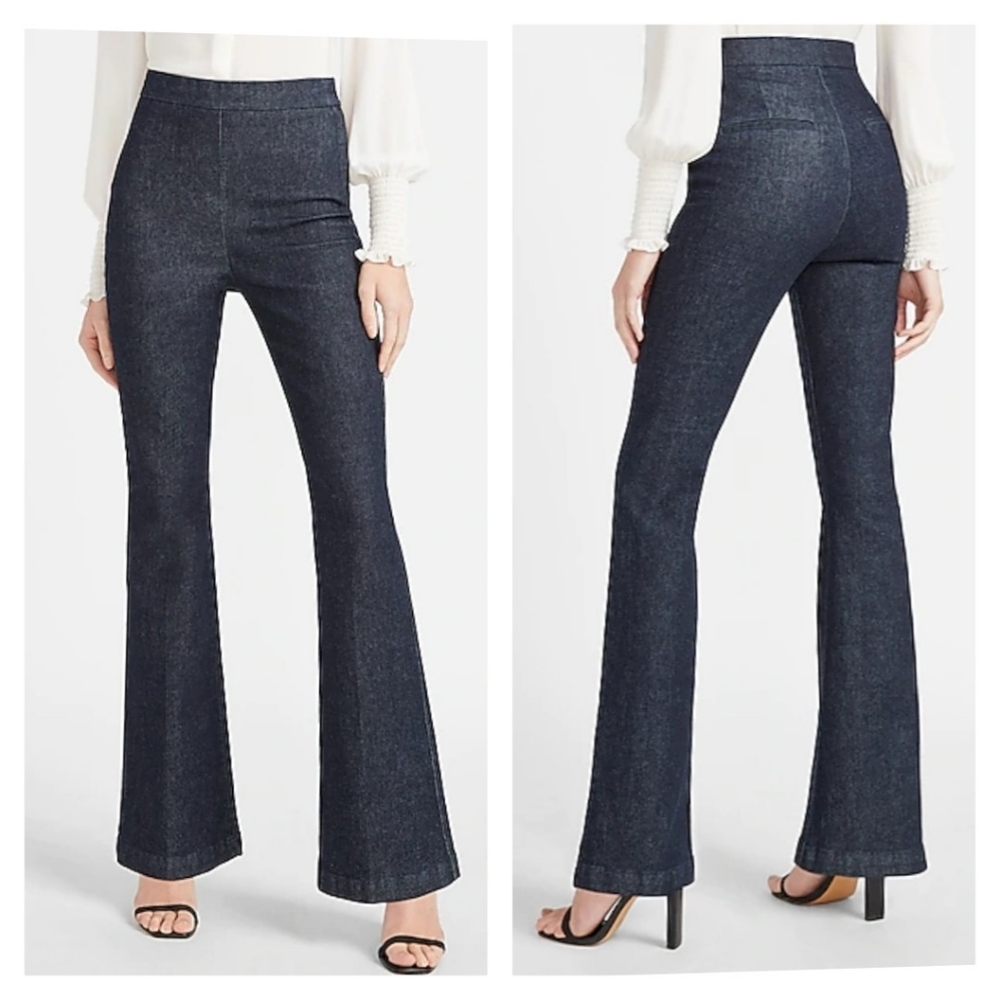 High waisted Perfectly Polished Slim Flare Jeans